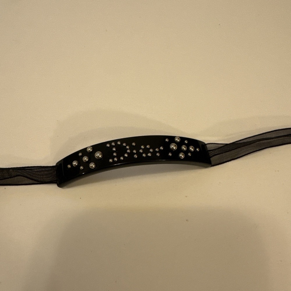 Christian Dior Ribbon Choker Black Vintage - Picture 2 of 5